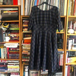 Hell Bunny Tartan Swing Dress Size XL